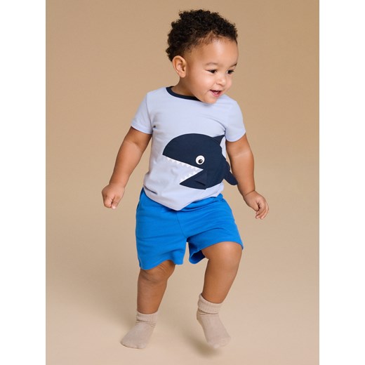 Sinsay - Koszulka Zombie Dash - błękitny Sinsay 92 Sinsay