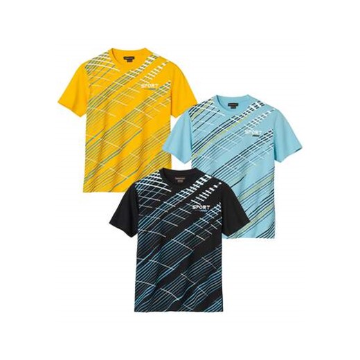 Zestaw 3 sportowych koszulek Running Spring ze sklepu Atlas For Men w kategorii T-shirty męskie - zdjęcie 179162265