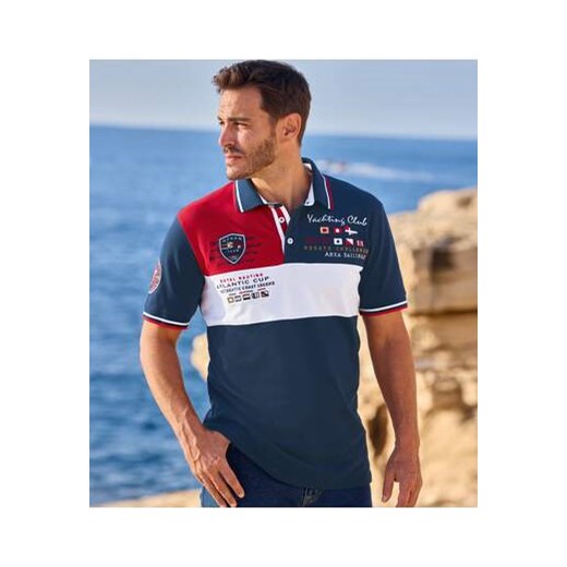 Koszulka polo z piki ze stretchem Yachting Club ze sklepu Atlas For Men w kategorii T-shirty męskie - zdjęcie 179162285