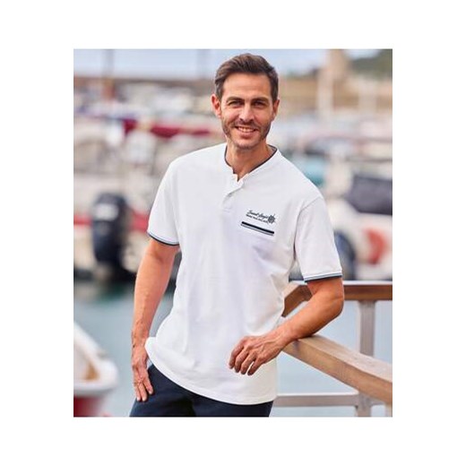 Modna koszulka polo z piki z kołnierzykiem ze sklepu Atlas For Men w kategorii T-shirty męskie - zdjęcie 179162308