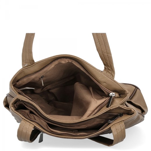 Torebka Damska Shopper Bag firmy Hernan 3892-1 Ziemista/Czekolada Hernan One Size PaniTorbalska