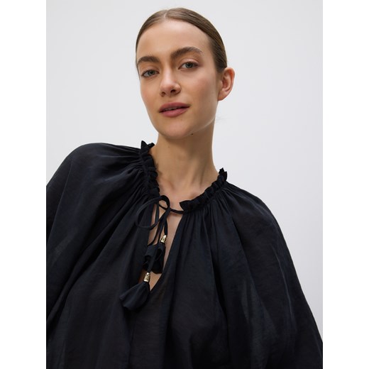 Reserved - Bluzka o kroju oversize - czarny Reserved M Reserved