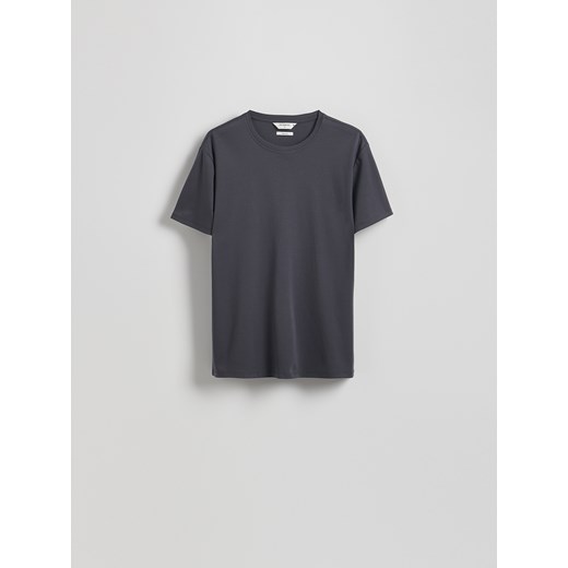 Reserved - T-shirt slim z bawełny pima - ciemnoszary Reserved S Reserved