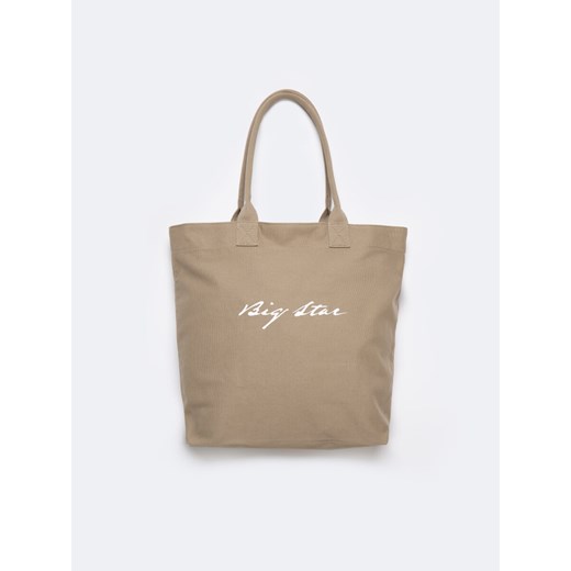 Torebka damska z tkaniny jasnobrązowa RR574235 801 ze sklepu Big Star w kategorii Torby Shopper bag - zdjęcie 179168858