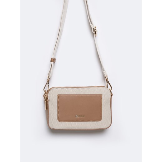 Torebka damska crossbody beżowo-brązowa  RR574297 801 ze sklepu Big Star w kategorii Listonoszki - zdjęcie 179168876
