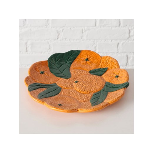 Boltze Półmisek &quot;Orange&quot; w kolorze pomarańczowo-zielonym do serwowania - Ø 25 cm ze sklepu Limango Polska w kategorii Misy i tace dekoracyjne - zdjęcie 179171589