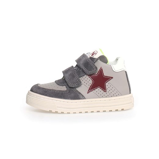 Naturino Skórzane sneakersy &quot;Hess high&quot; w kolorze szarym ze sklepu Limango Polska w kategorii Buty sportowe dziecięce - zdjęcie 179177537