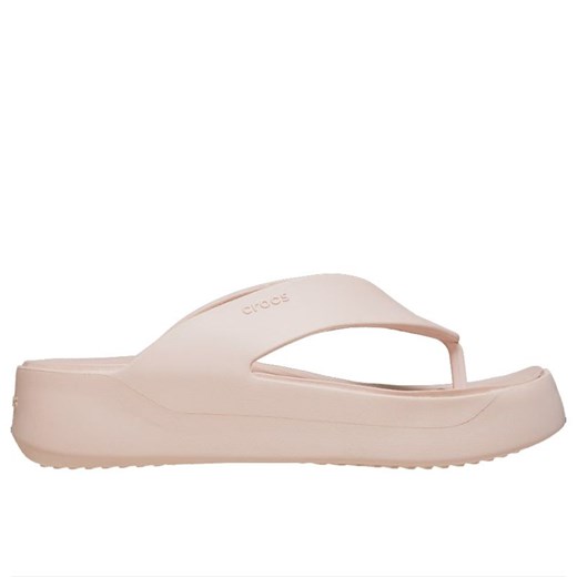 Klapki damskie Crocs Getaway Platform Flip 209410-6UR - beżowe ze sklepu streetstyle24.pl w kategorii Klapki damskie - zdjęcie 179178035