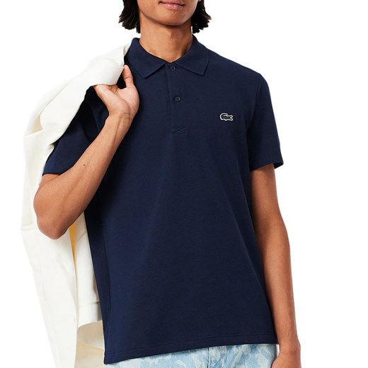 Koszulka męska Lacoste Regular Fit Cotton Blend Polo DH5522-166 - granatowa ze sklepu streetstyle24.pl w kategorii T-shirty męskie - zdjęcie 179178036