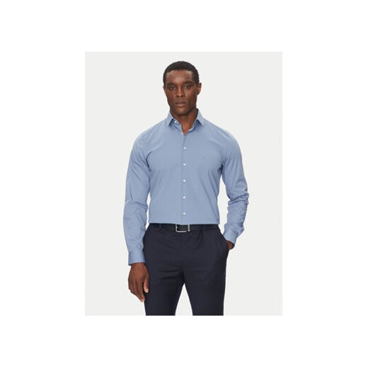 Calvin Klein Koszula Poplin Stretch Slim Shirt K10K108229 Niebieski Slim Fit ze sklepu MODIVO w kategorii Koszule męskie - zdjęcie 179178638