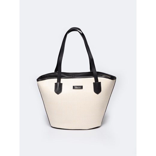 Torebka damska shopperka 2w1 beżowe RR574070 801 ze sklepu Big Star w kategorii Torby Shopper bag - zdjęcie 179178957