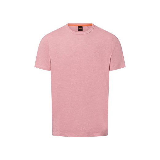 BOSS Orange T-shirt męski Mężczyźni Bawełna brudny róż marmurkowy ze sklepu vangraaf w kategorii T-shirty męskie - zdjęcie 179179479