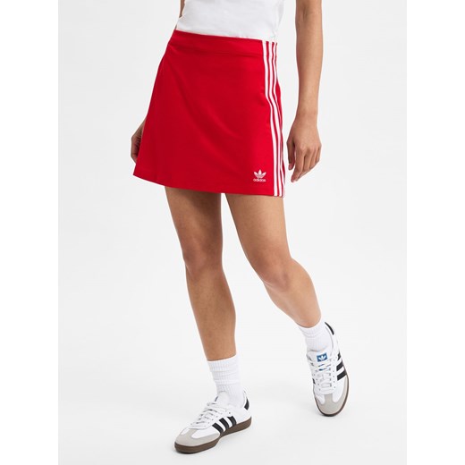 adidas Originals Damska mini spódniczka - Mini spódniczka Kobiety czerwony jednolity ze sklepu vangraaf w kategorii Spódnice - zdjęcie 179179535