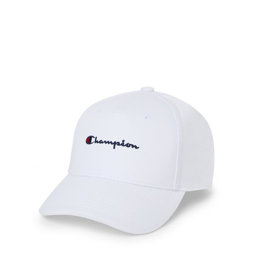 Champion Męska czapka z daszkiem Mężczyźni Bawełna biały jednolity ze sklepu vangraaf w kategorii Czapki z daszkiem męskie - zdjęcie 179179545