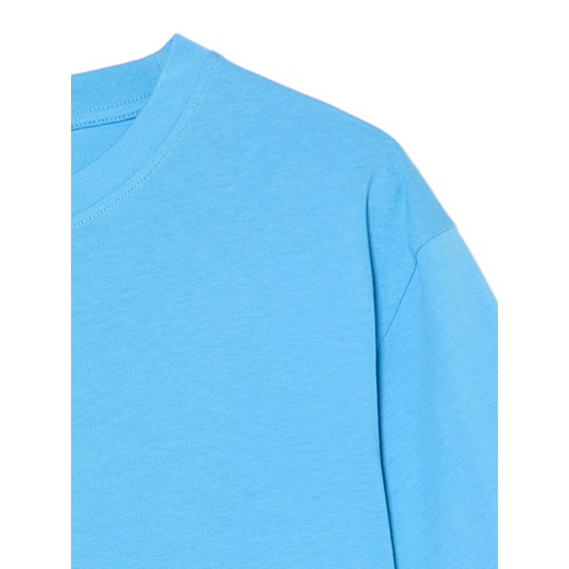 Cropp - Błękitna koszulka basic - błękitny Cropp XL Cropp