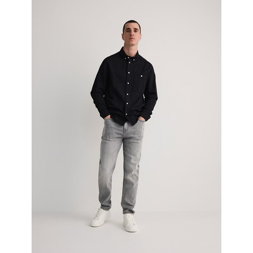 Reserved - Jeansy carrot z efektem sprania - jasnoszary Reserved 30 Reserved