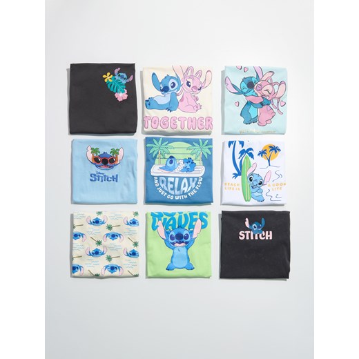 Sinsay - Koszulka Stitch - szary Sinsay XXS Sinsay