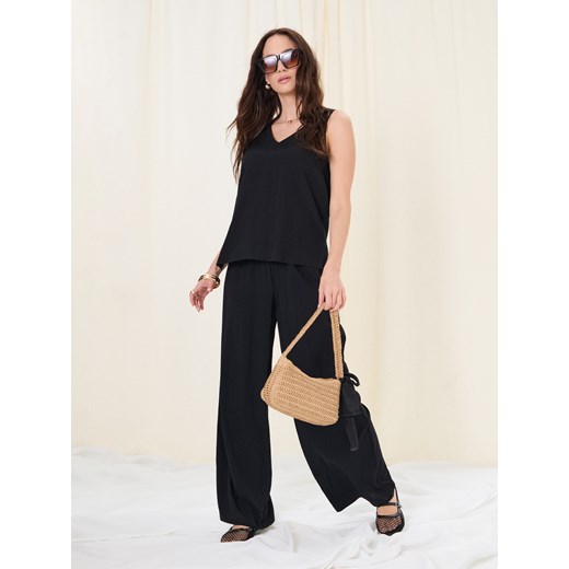 Sinsay - Wiskozowy top - czarny Sinsay XXL Sinsay