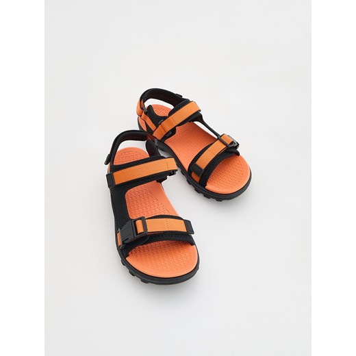 Reserved - Kolorowe sandały na rzepy - czarny Reserved 37 Reserved