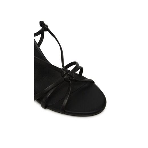 Tommy Hilfiger Sandały Metal Leather Knots Wedge Sandal FW0FW08801 Złoty Tommy Hilfiger 36 MODIVO
