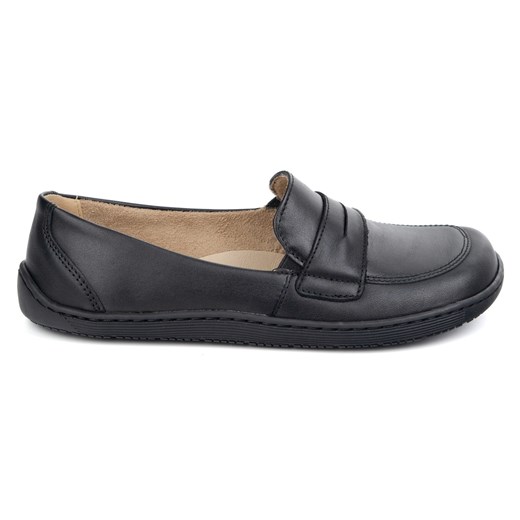Olivier Barefoot Eleganckie Damskie minimalistyczne mokasyny skórzane 1280 czarne lico ze sklepu ButyModne.pl w kategorii Mokasyny damskie - zdjęcie 179183888