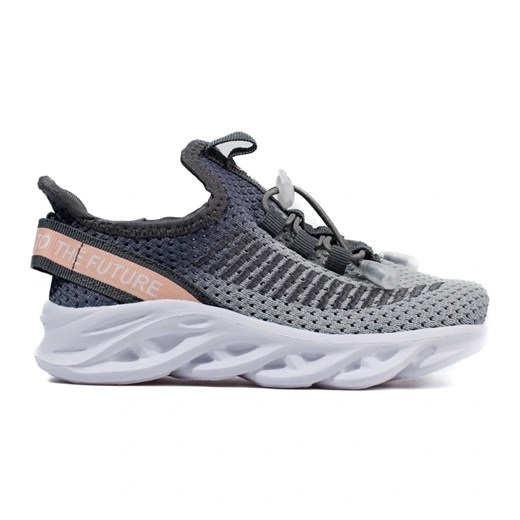 Buty sportowe dziecięce Vico materiałowe dwukolorowe szare ze sklepu ButyModne.pl w kategorii Buty sportowe dziecięce - zdjęcie 179184305
