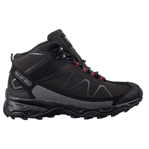 Wysokie sznurowane buty trekkingowe męskie DK czarne ze sklepu ButyModne.pl w kategorii Buty trekkingowe męskie - zdjęcie 179184328