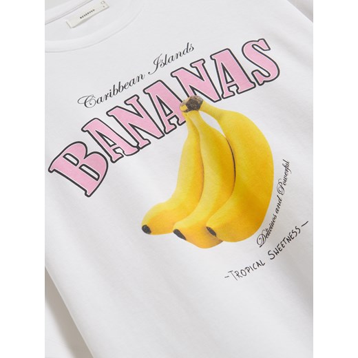 Reserved - T-shirt z nadrukiem - biały Reserved S Reserved