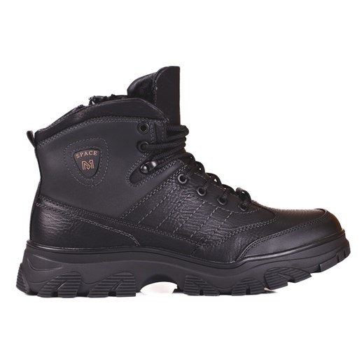 Czarne buty zimowe męskie Shelovet ze sklepu ButyModne.pl w kategorii Buty zimowe męskie - zdjęcie 179187058