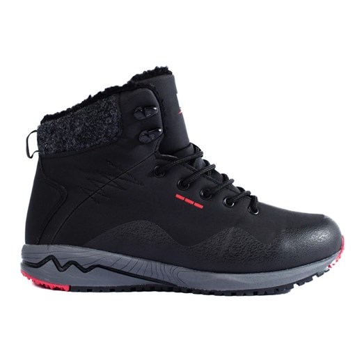DK Wysokie buty trekkingowe damskie z ociepleniem czarne ze sklepu ButyModne.pl w kategorii Buty trekkingowe damskie - zdjęcie 179187095