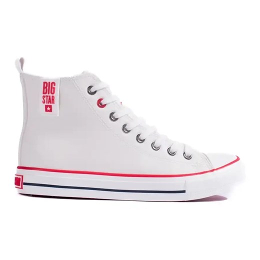 Wysokie białe trampki damskie Big Star JJ274132 ze sklepu ButyModne.pl w kategorii Trampki damskie - zdjęcie 179187139