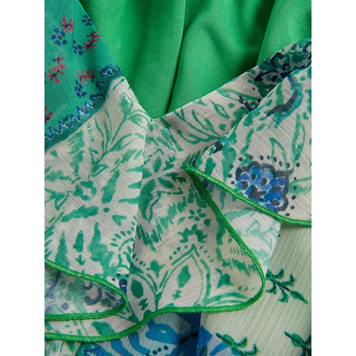 Bluzka damska Reserved z długim rękawem tkaninowa w abstrakcyjnym wzorze 