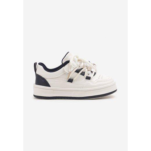 Granatowe Buty Sportowe Sneakersy z Ozdobnym Sznurowaniem i Rzepem Davielisse ze sklepu renee.pl w kategorii Buty sportowe dziecięce - zdjęcie 179191239