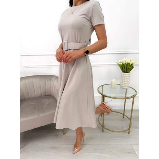 Cappuccino Sukienka z Paskiem Modnakiecka.pl 40 ModnaKiecka.pl