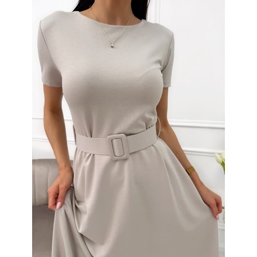 Cappuccino Sukienka z Paskiem Modnakiecka.pl 40 ModnaKiecka.pl