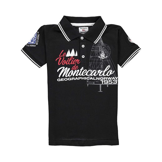 Geographical Norway Koszulka polo &quot;Katche&quot; w kolorze czarnym ze sklepu Limango Polska w kategorii T-shirty chłopięce - zdjęcie 179192519