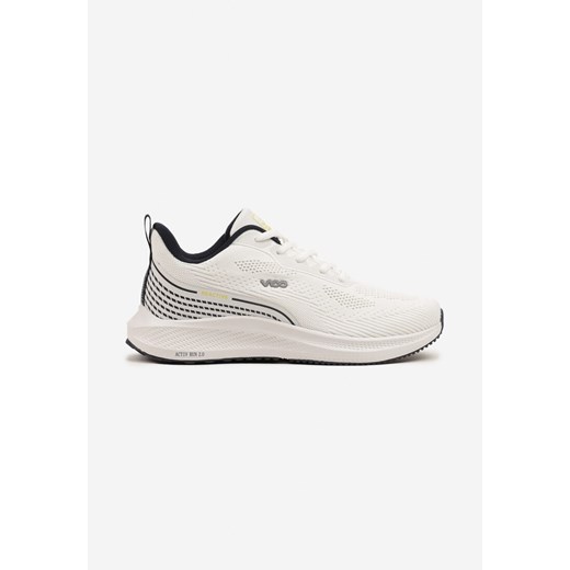 Biało-Granatowe Buty Sportowe Sneakersy z Siateczki na Piankowej Podeszwie Saralia ze sklepu born2be.pl w kategorii Buty sportowe męskie - zdjęcie 179193528