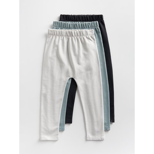 Reserved - Bawełniane legginsy 3 pack - ciemny turkus ze sklepu Reserved w kategorii Spodnie chłopięce - zdjęcie 179195019