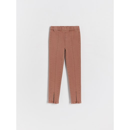 Reserved - Jegginsy z rozcięciami - bordowy Reserved 146 (10 lat) Reserved okazyjna cena