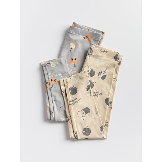Reserved - Bawełniane legginsy 2 pack - wielobarwny Reserved 92 (1 wyprzedaż Reserved