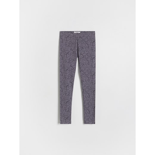 Reserved - Wzorzyste legginsy - fioletowy ze sklepu Reserved w kategorii Spodnie dziewczęce - zdjęcie 179195266