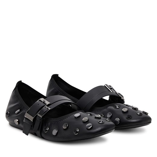 Balerinki czarne DKNY płaskie bez zapięcia 