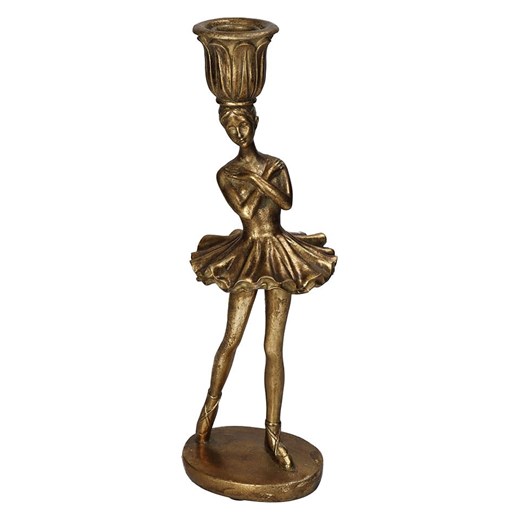 Kersten Świecznik &quot;Ballerina&quot; w kolorze złotym - wys. 28 x Ø 9 cm ze sklepu Limango Polska w kategorii Świeczniki - zdjęcie 179200218