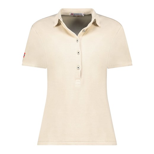 Geographical Norway Koszulka polo &quot;Kars&quot; w kolorze beżowym ze sklepu Limango Polska w kategorii Bluzki damskie - zdjęcie 179200379