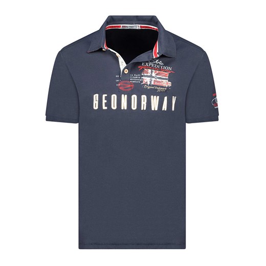 Geographical Norway Koszulka polo &quot;Kason&quot; w kolorze granatowym ze sklepu Limango Polska w kategorii T-shirty męskie - zdjęcie 179200445