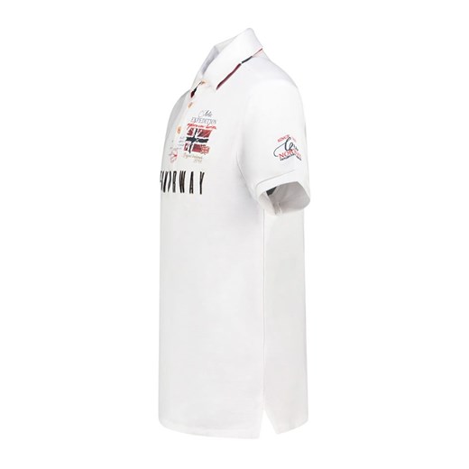 Geographical Norway t-shirt męski z krótkimi rękawami z napisami