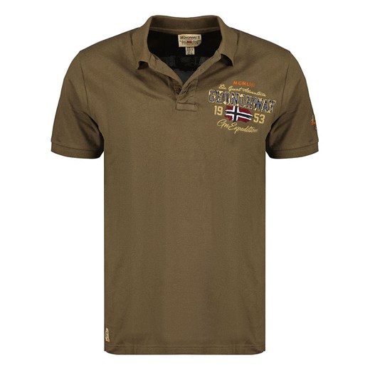 Geographical Norway Koszulka polo &quot;Kapricio&quot; w kolorze khaki ze sklepu Limango Polska w kategorii T-shirty chłopięce - zdjęcie 179201559