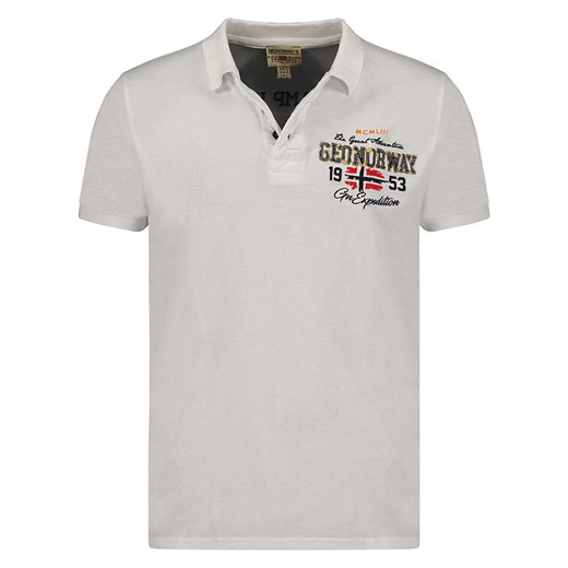 Geographical Norway Koszulka polo &quot;Kapricio&quot; w kolorze białym ze sklepu Limango Polska w kategorii T-shirty chłopięce - zdjęcie 179201567