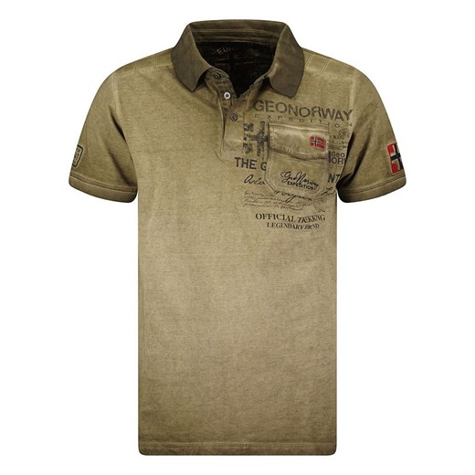Geographical Norway Koszulka polo &quot;Keony&quot; w kolorze khaki ze sklepu Limango Polska w kategorii T-shirty chłopięce - zdjęcie 179201579