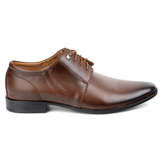 Buty męskie skóra wizytowe 301LU brązowe ze sklepu butyolivier w kategorii Buty eleganckie męskie - zdjęcie 179203657